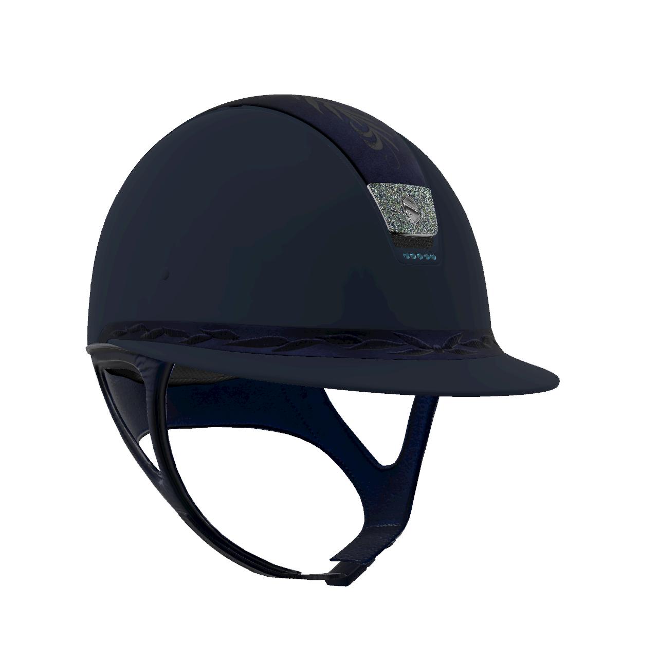 Samshield 1.0 Miss Shield Shadow matt Blue Flower embroidery top en cristal fabric blazon+5 swarovski schaal M