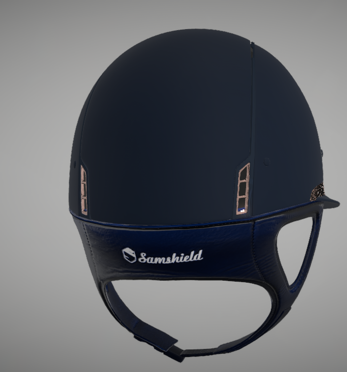 Samshield-Miss-Shield-1.0-cap-Shadowmatt-Blue-met-rose-gold-crystal-fabric-Schaal-S