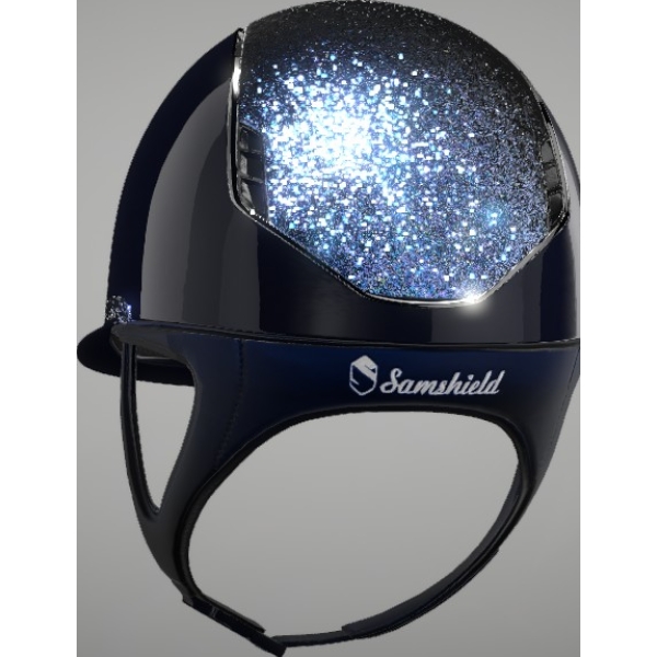Samshield 2.0 Miss Shield Glossy Blue Crystal fabric Paradise Shine schaal S - Afbeelding 2