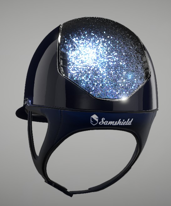 Samshield 2.0 Miss Shield Glossy Blue Crystal fabric Paradise Shine schaal S - Afbeelding 2