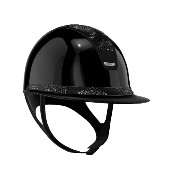 Samshield helm Miss Shield Shadow Glossy Black Crystal Intarsia schaal M