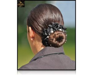 Luxe parelhaarnetje donker